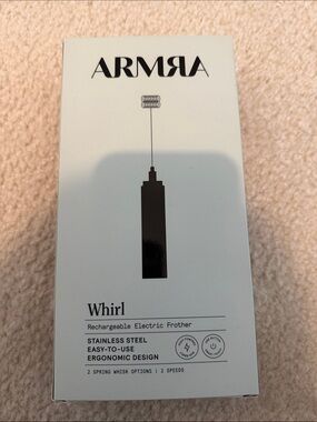ARMRA Whirl Rechargeable Electric Frother — White